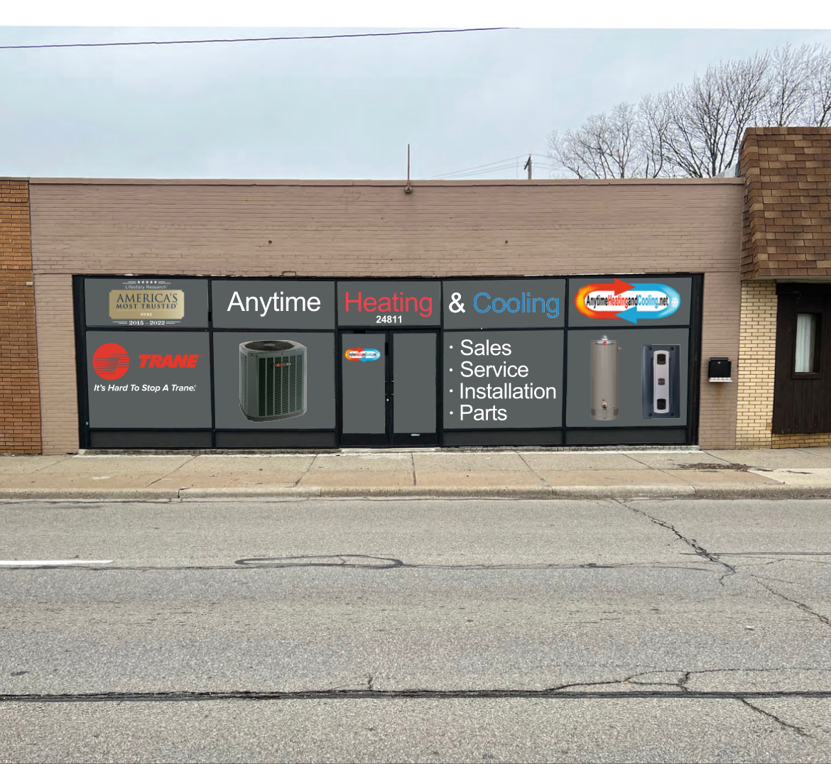 Heating and cooling shop